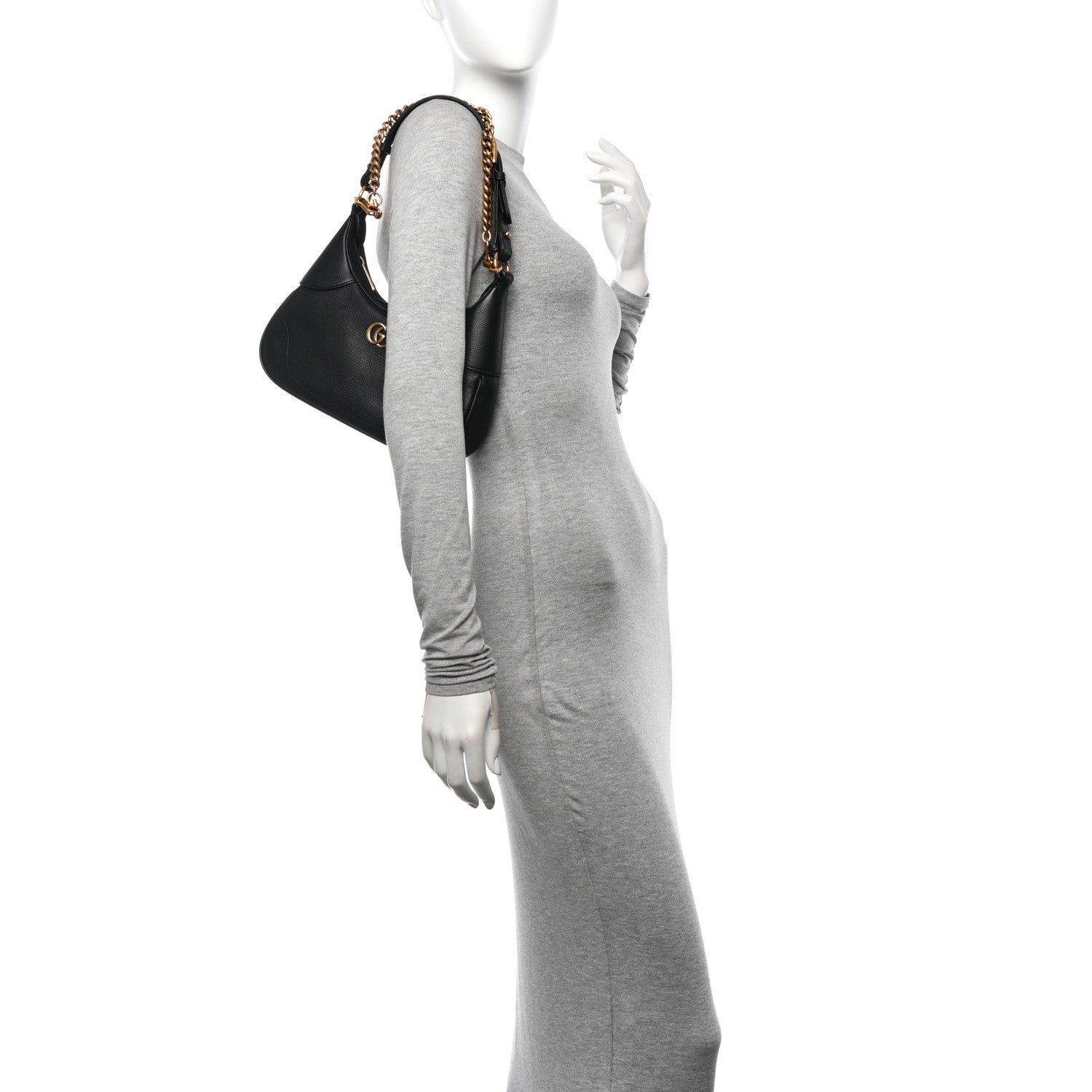 Gucci Goatskin Small Aphrodite Shoulder Bag Black 2 of 10