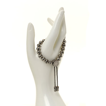 Louis Vuitton Monogram Beaded Bracelet Silver 2 of 6