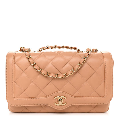 Chanel Crumpled Glazed Lambskin Quilted Medium Hold The Line Flap Beige 1 of 11