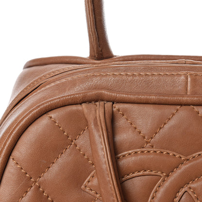 Chanel Calfskin Quilted Small Bowler Brown 8 of 23