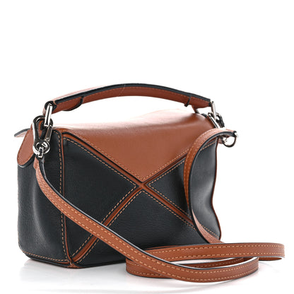 Loewe Calfskin Mini Puzzle Bag Tan Black 2 of 9