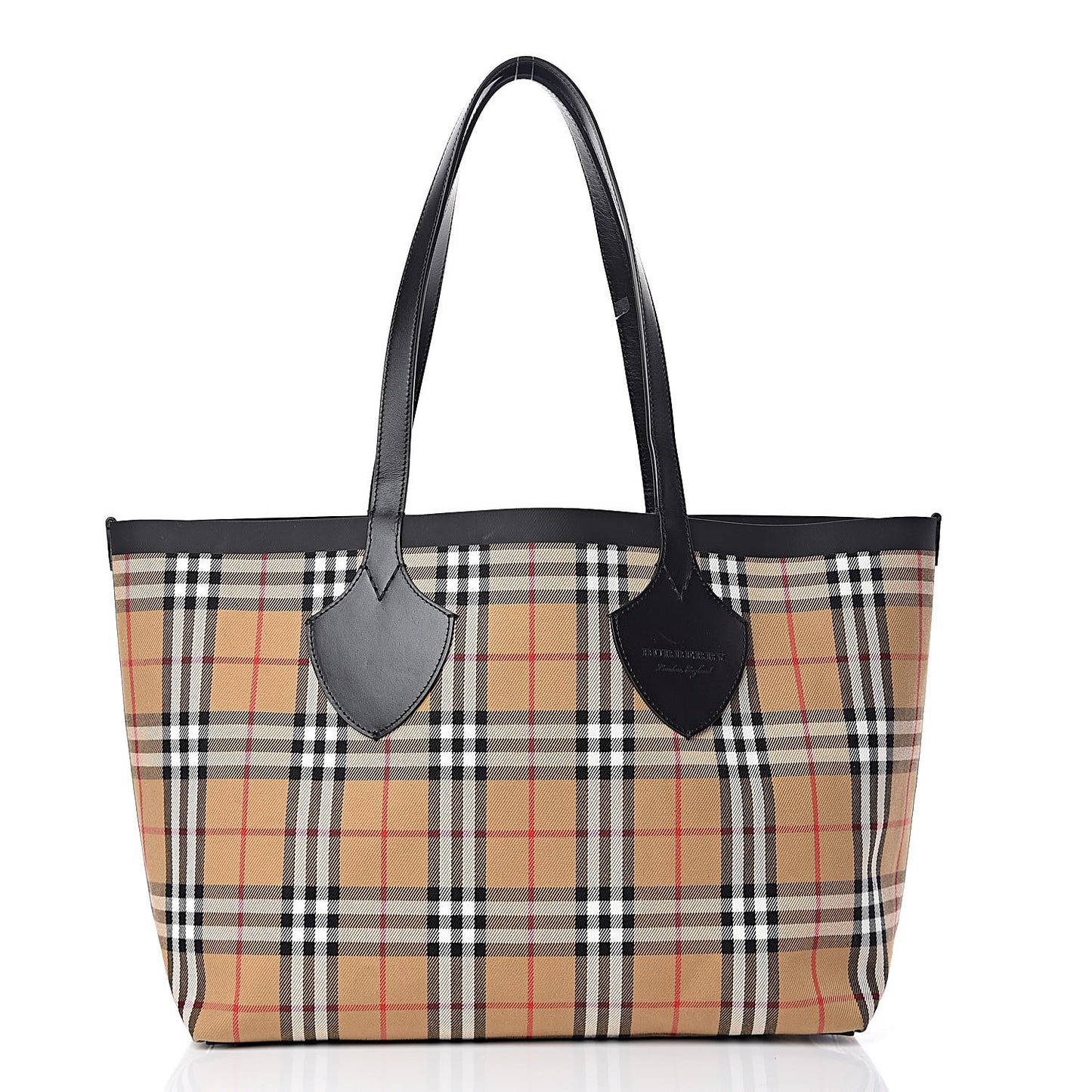 Vintage Check Medium The Giant Reversible Tote Antique Yellow Bright Red