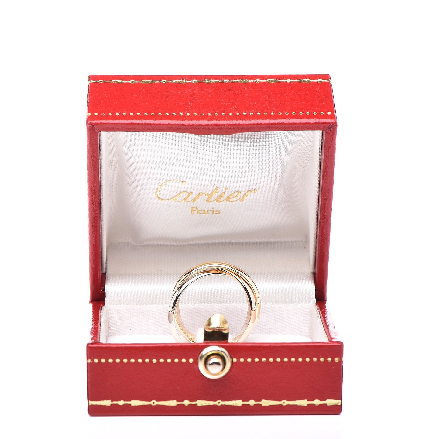 18K Pink Yellow White Gold Small Trinity Ring 49 4.75