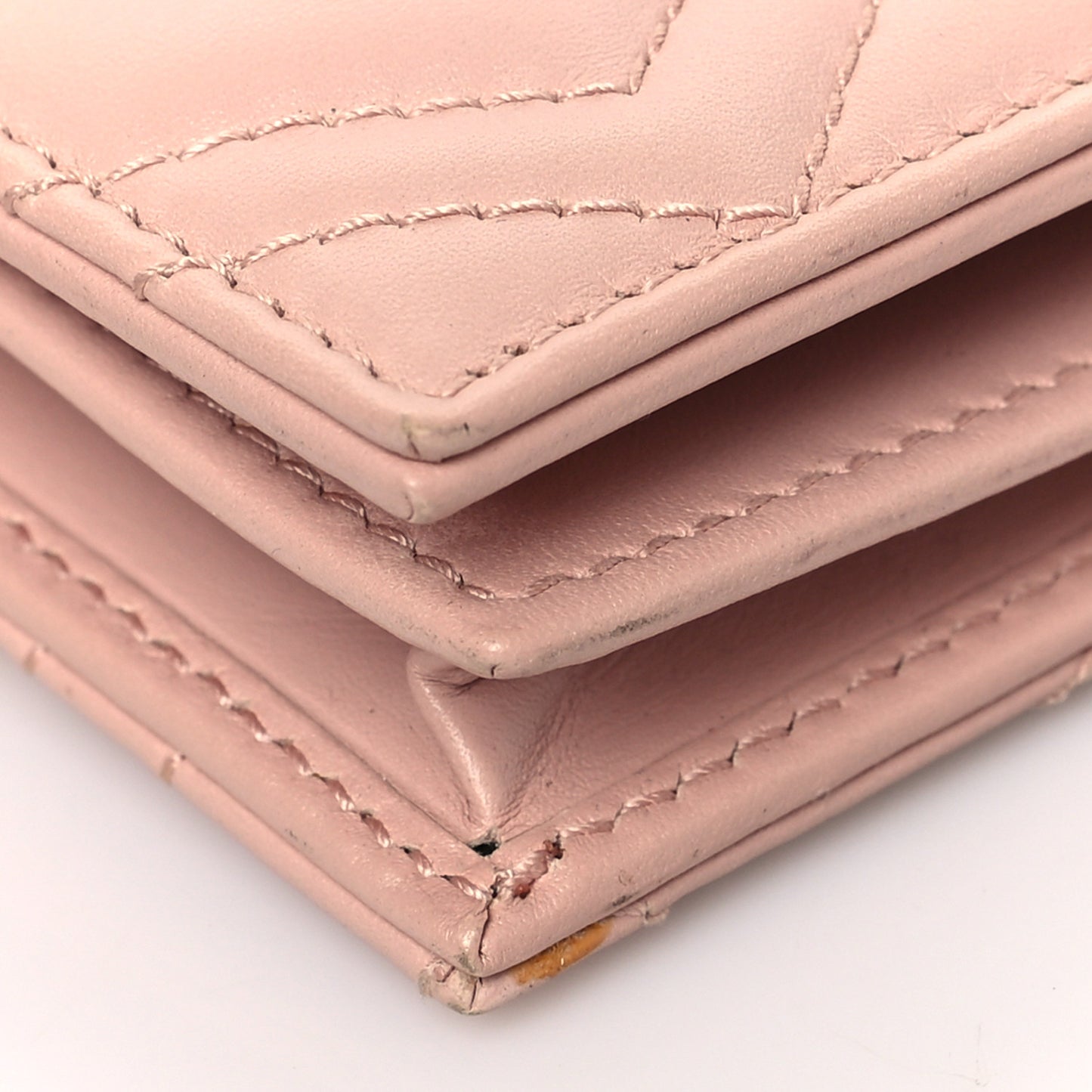 Calfskin Matelasse GG Marmont Card Case Wallet Perfect Pink