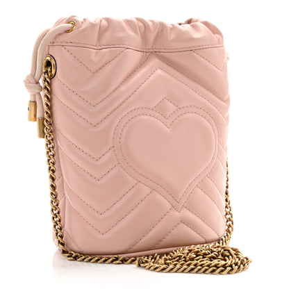 Gucci Calfskin Matelasse Mini GG Marmont 2.0 Bucket Bag Perfect Pink 3 of 8