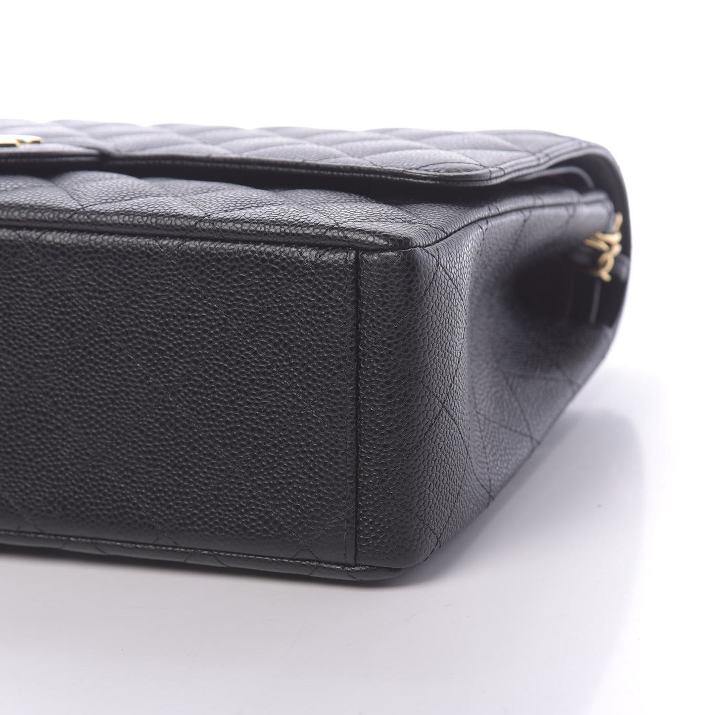 Caviar Quilted Maxi Double Flap Black