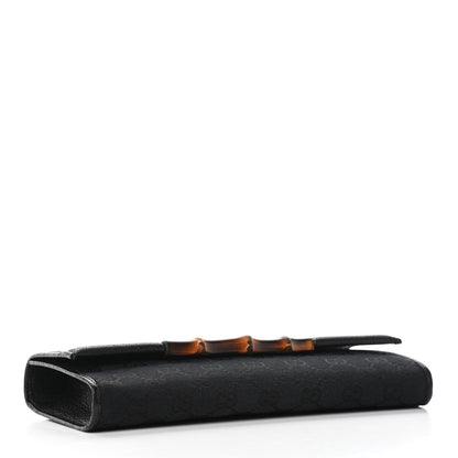 Gucci Monogram Bamboo Bar Clutch Black 9 of 12