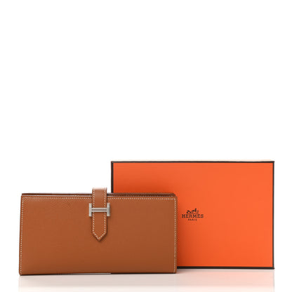 Hermes Epsom Bearn Gusset Wallet Gold 8 of 8
