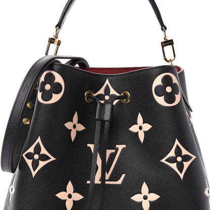 Louis Vuitton Empreinte Monogram Giant Neonoe MM Black Beige 10 of 11