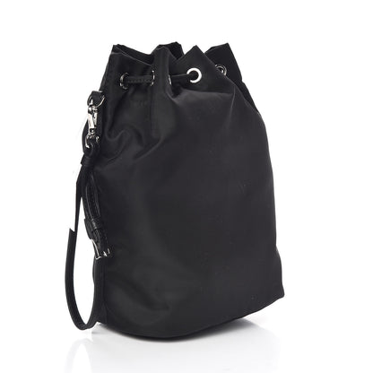 Prada Saffiano Tessuto Nylon Vela Bucket Wristlet Black 3 of 10