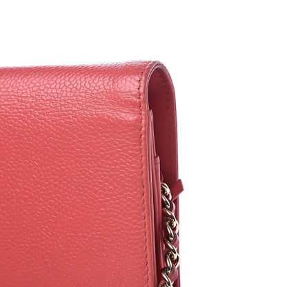 Chanel Caviar Timeless CC Wallet On Chain WOC Pink 12 of 19