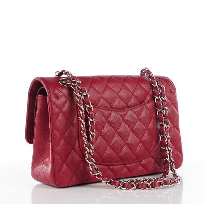 Chanel Caviar Quilted Medium Double Flap Dark Red 3 of 8