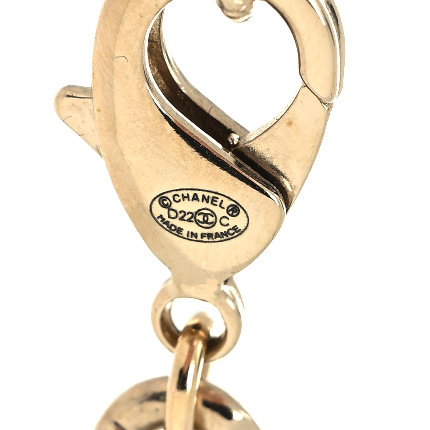 Crystal CC Lock Short Necklace Black Gold