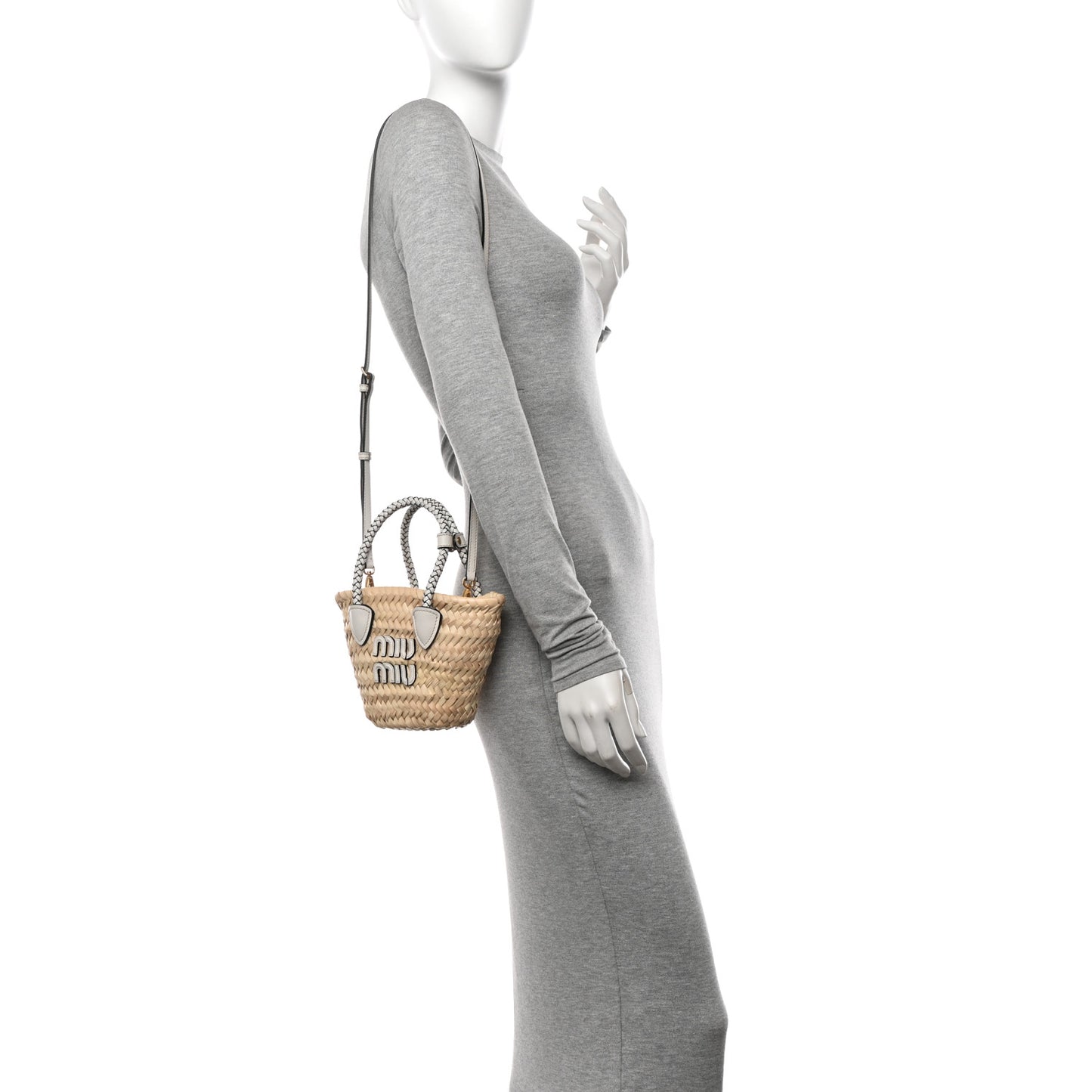 Palmetto Logo Tote Basket Natural White
