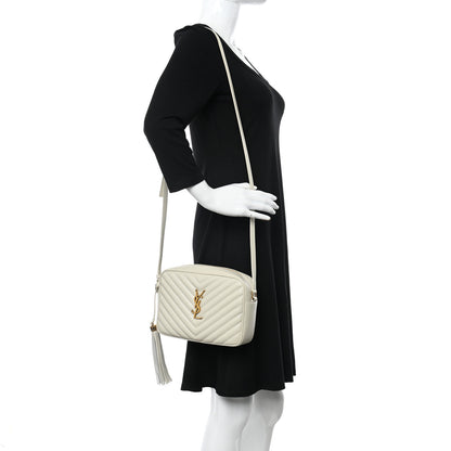 Saint Laurent Calfskin Matelasse Monogram Lou Camera Bag Crema Soft 2 of 10