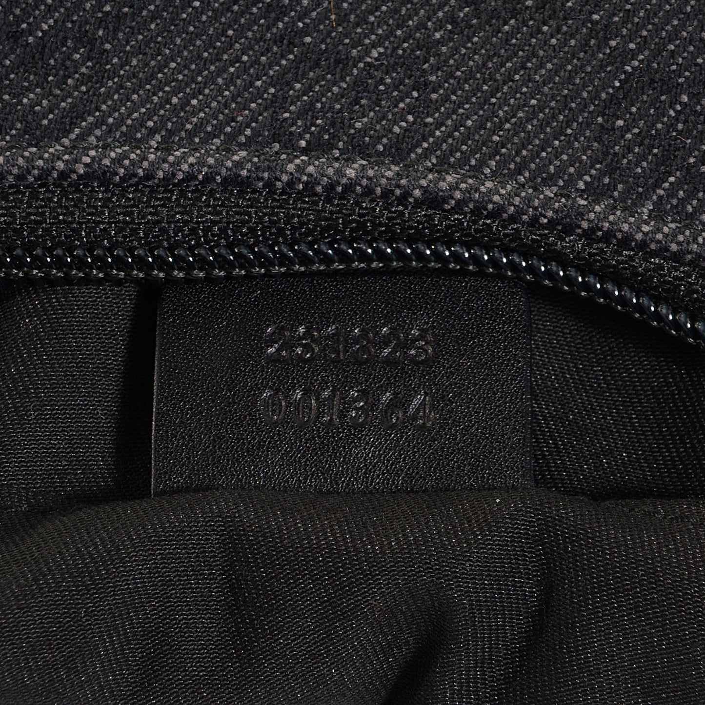 Denim Monogram Half Moon Hobo Black