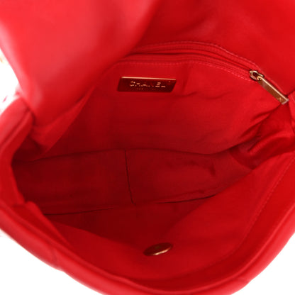 Chanel Goatskin Quilted Medium Chanel 19 Flap Red 5 of 9