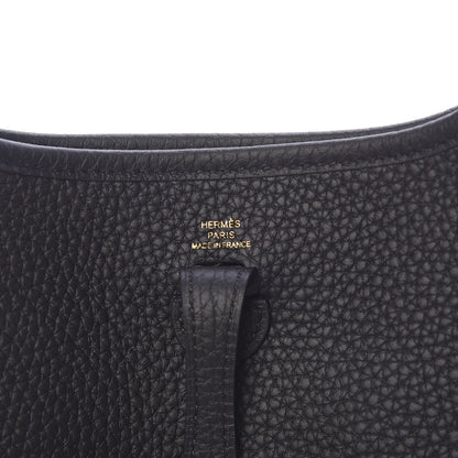 Hermes Taurillon Clemence Evelyne TPM Black 8 of 11