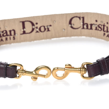 Christian Dior Oblique Studded Shoulder Strap Burgundy 3 of 5