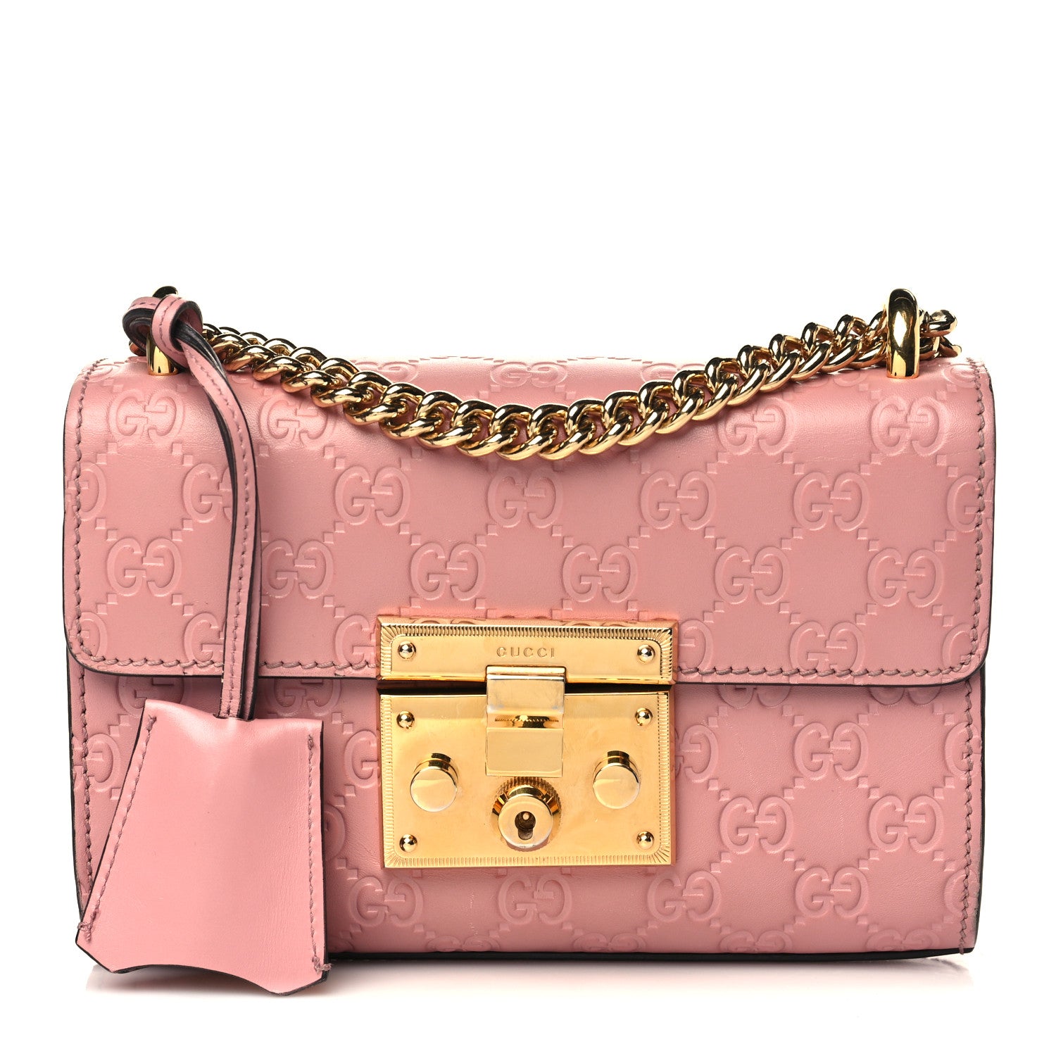 Gucci Guccissima Small Padlock Shoulder Bag Rose Baby Candy 1 of 11