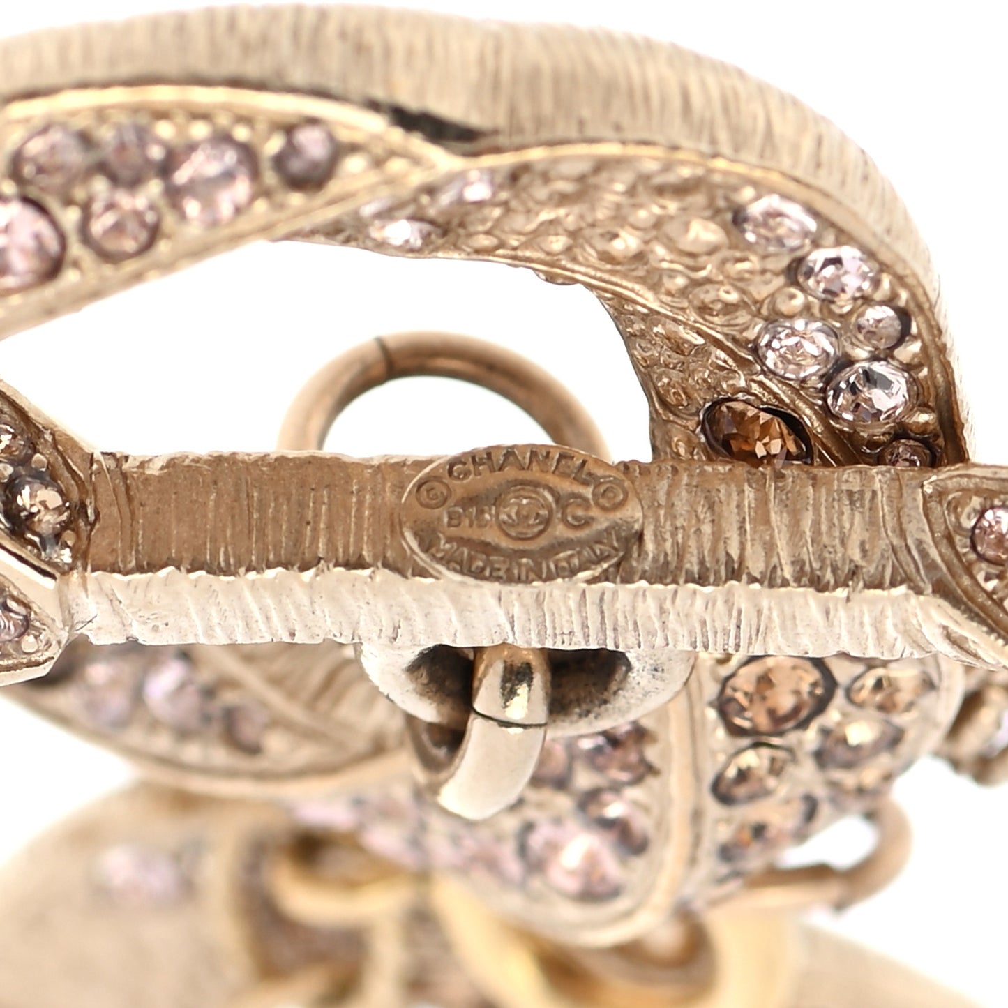 Crystal CC Chain Link Bracelet Pink Gold