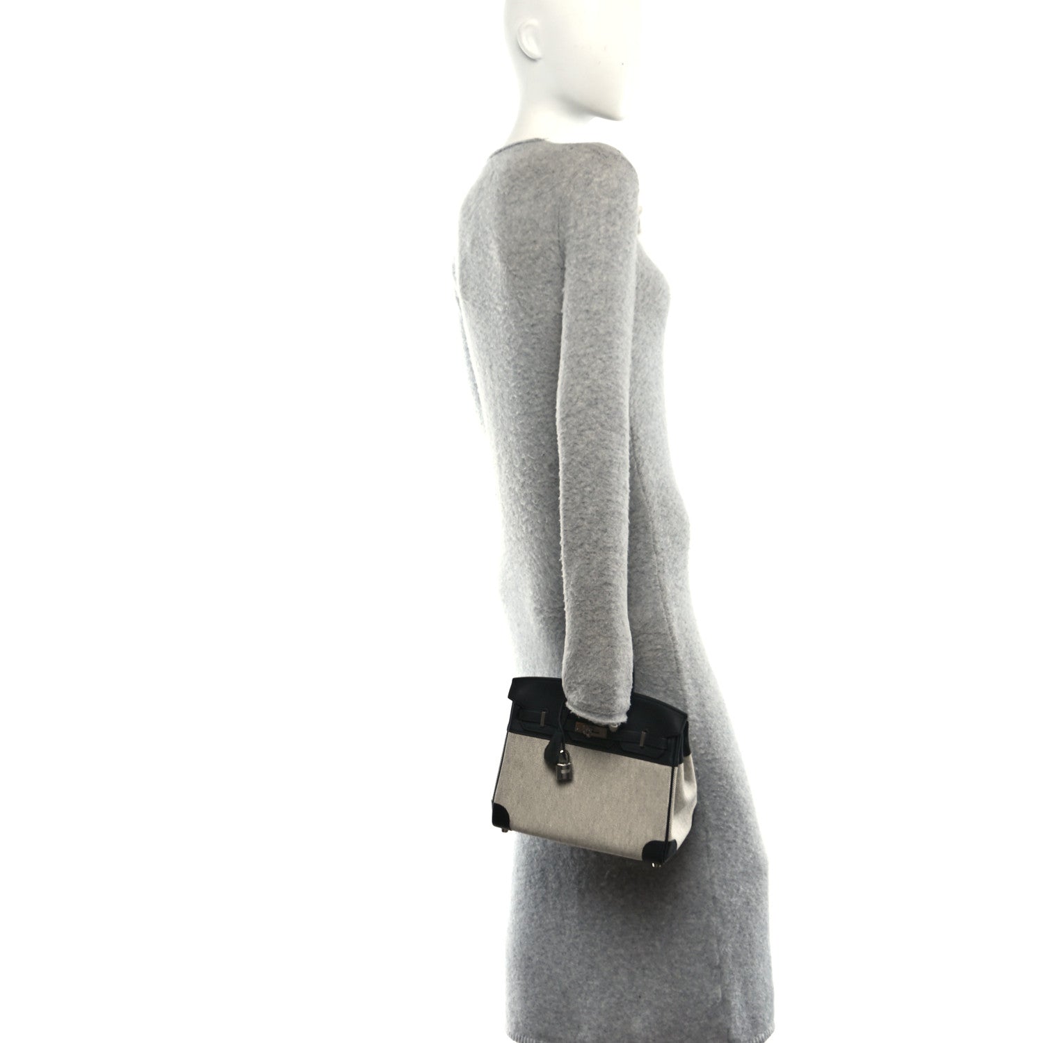 Hermes Toile H Swift Birkin 25 Ecru Black 2 of 11