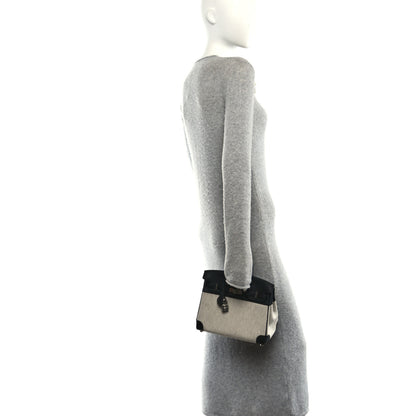 Hermes Toile H Swift Birkin 25 Ecru Black 2 of 11