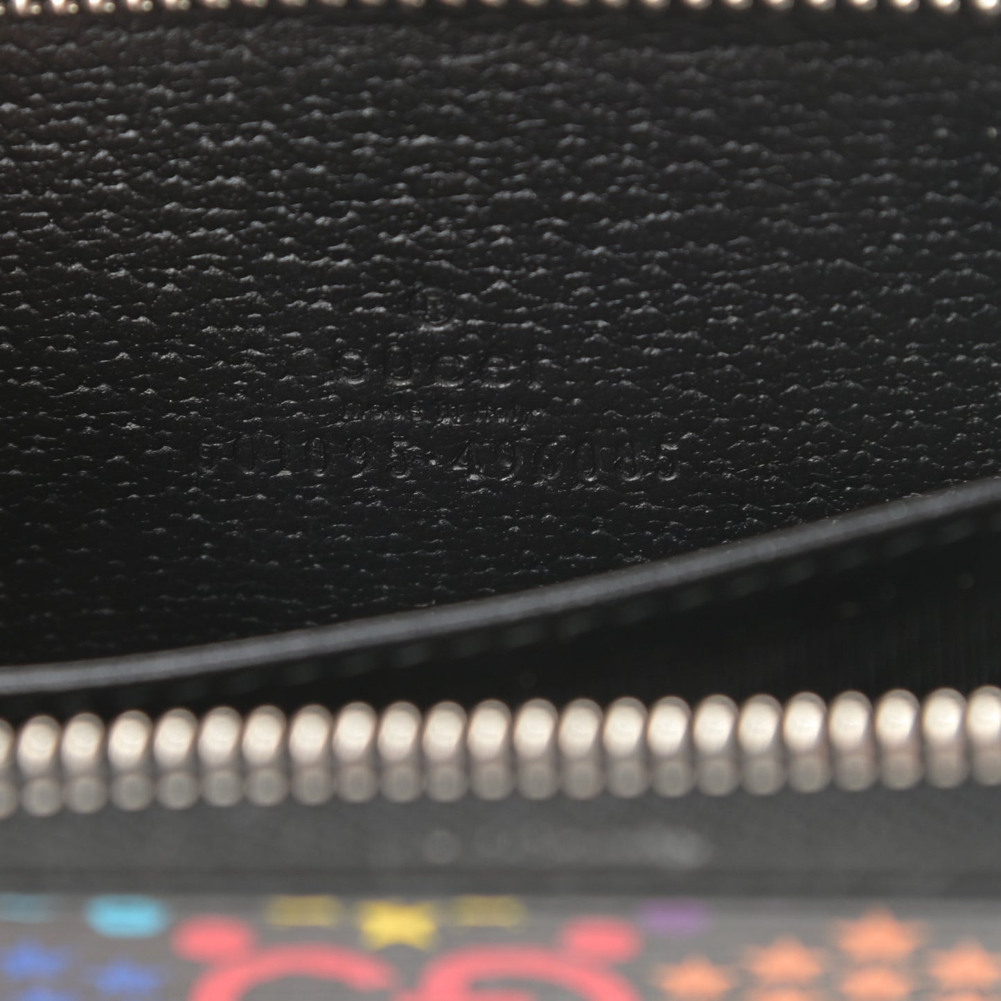 GG Supreme Monogram Psychedelic Zip Around Card Case Wallet Black