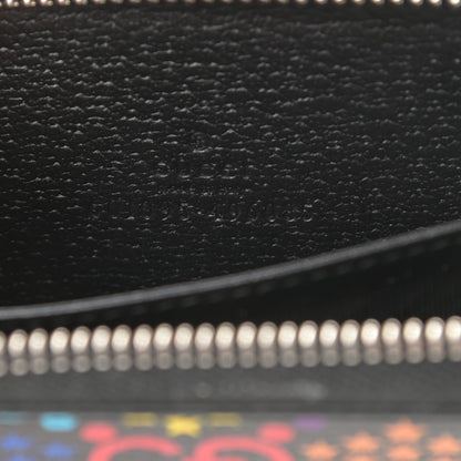Gucci GG Supreme Monogram Psychedelic Zip Around Card Case Wallet Black 6 of 7