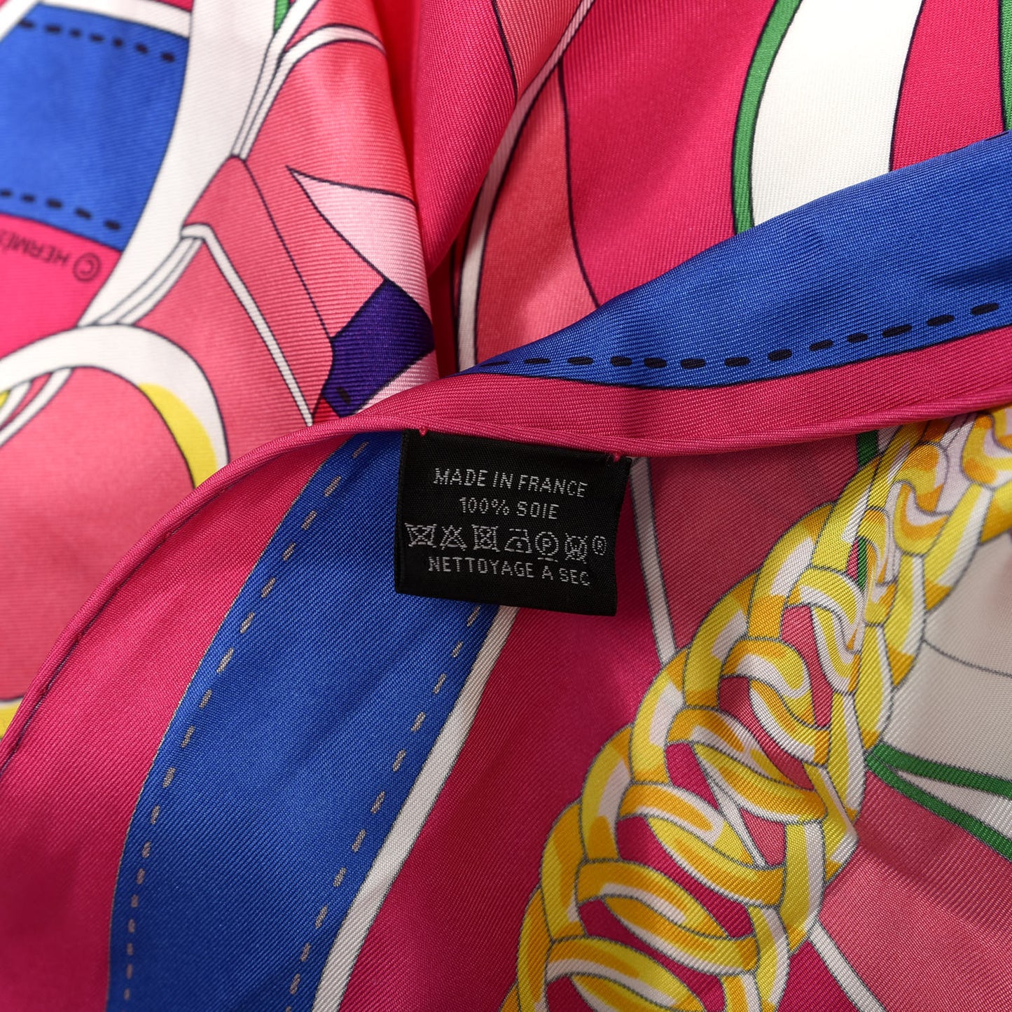 Silk La Promenade Du Matin Giant Pointe Triangle Scarf Rose Vif Jaune Vif Bleu