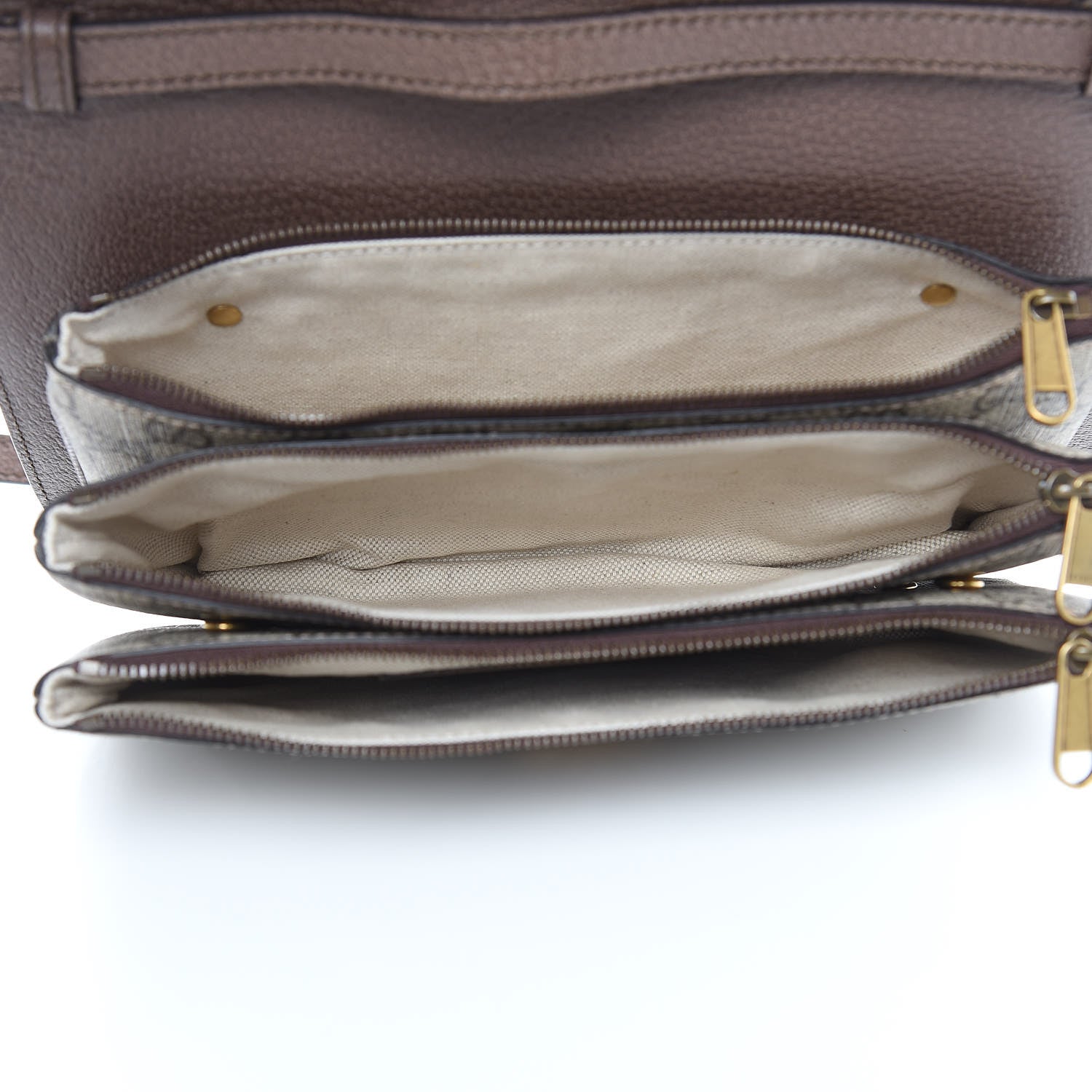 Gucci GG Supreme Monogram Web Ophidia Flap Messenger Bag Beige New Acero 5 of 9