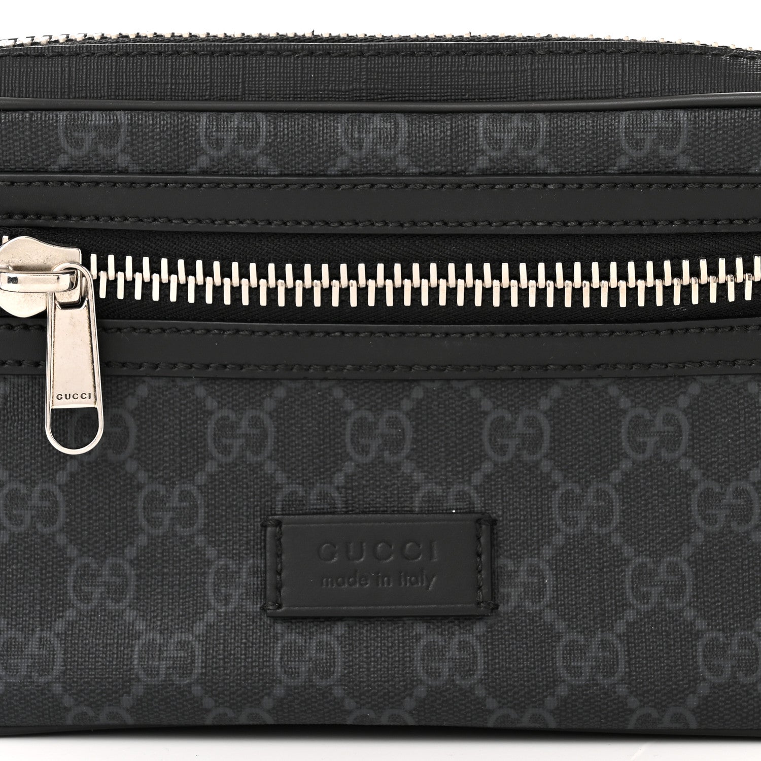 Gucci Soft GG Supreme Monogram Web Belt Bag Black Grey 8 of 10