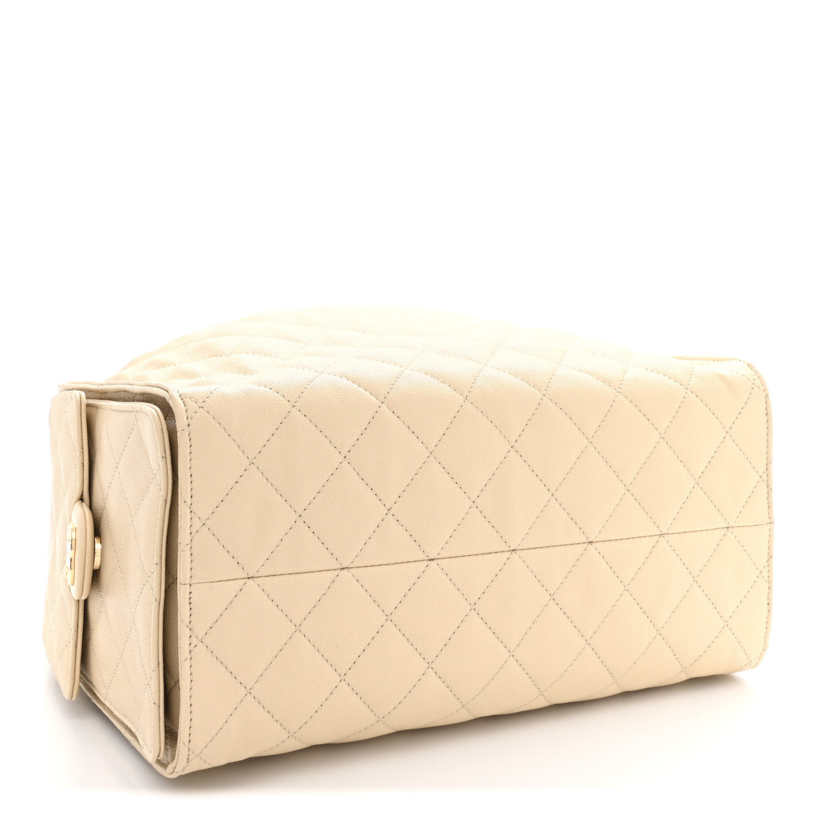 Caviar Quilted Medium Chanel 25 Handbag Beige