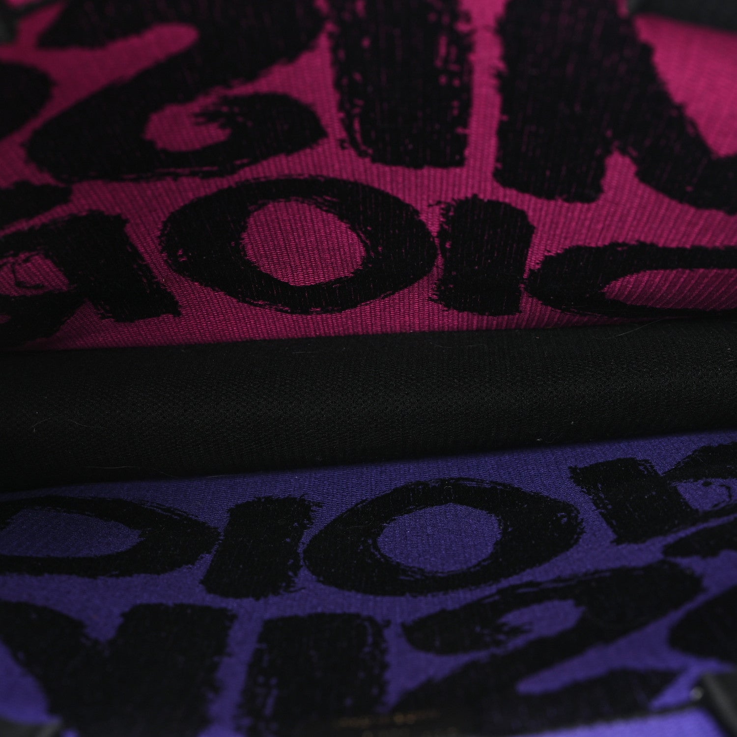 Christian Dior Canvas Embroidered Large Miss Dior Graffiti Book Tote Fuchsia Purple 5 of 12