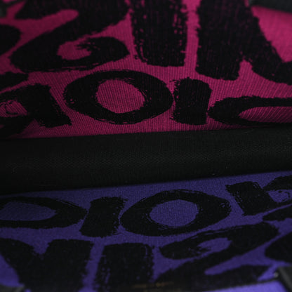 Christian Dior Canvas Embroidered Large Miss Dior Graffiti Book Tote Fuchsia Purple 5 of 12