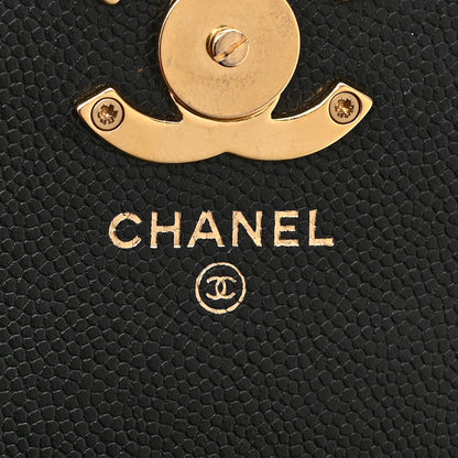 Chanel Caviar Quilted Coco First Clutch With Chain Black 6 of 11