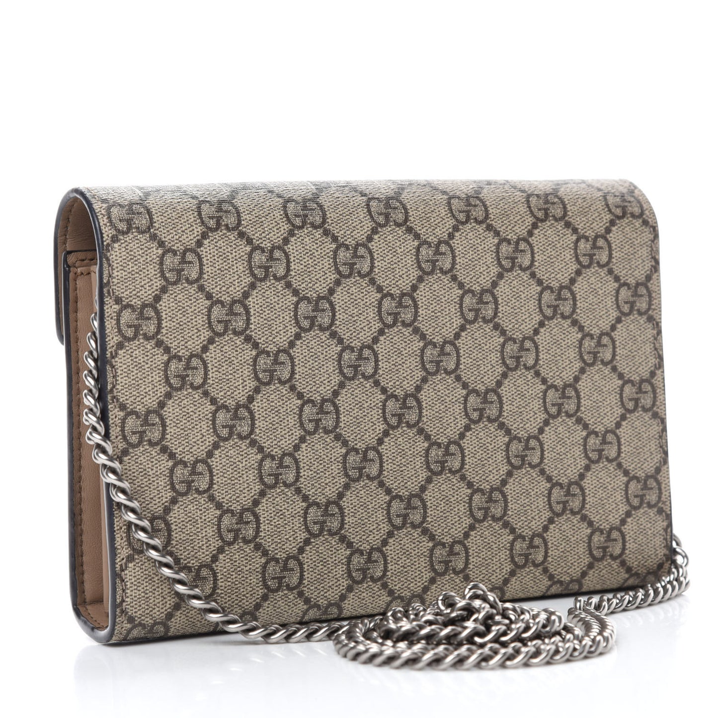 GG Supreme Monogram Mini Dionysus Chain Wallet Beige Taupe