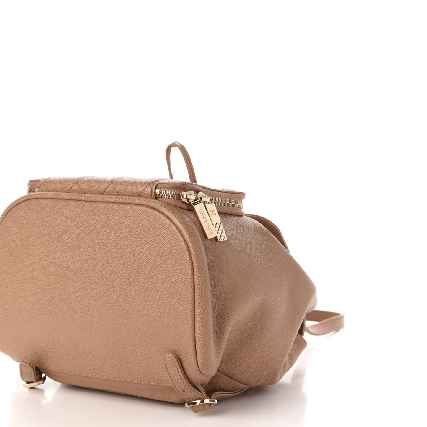 Caviar Quilted Business Affinity Backpack Beige