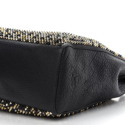 Christian Louboutin Calfskin Panettone Spiked Shopper Tote Black 8 of 13