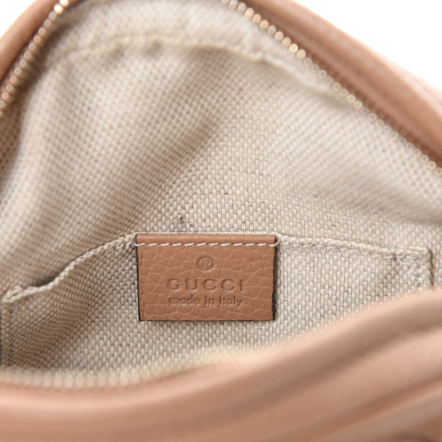 Pebbled Calfskin Mini Soho Chain Bag Camelia