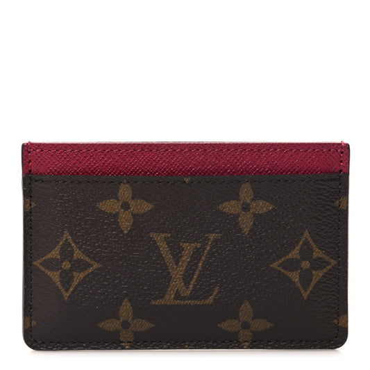 LOUIS VUITTON Monogram Card Holder Fuchsia