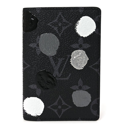 Louis Vuitton LV X YK Monogram Eclipse Dots Pocket Organizer NM Black Silver 1 of 8