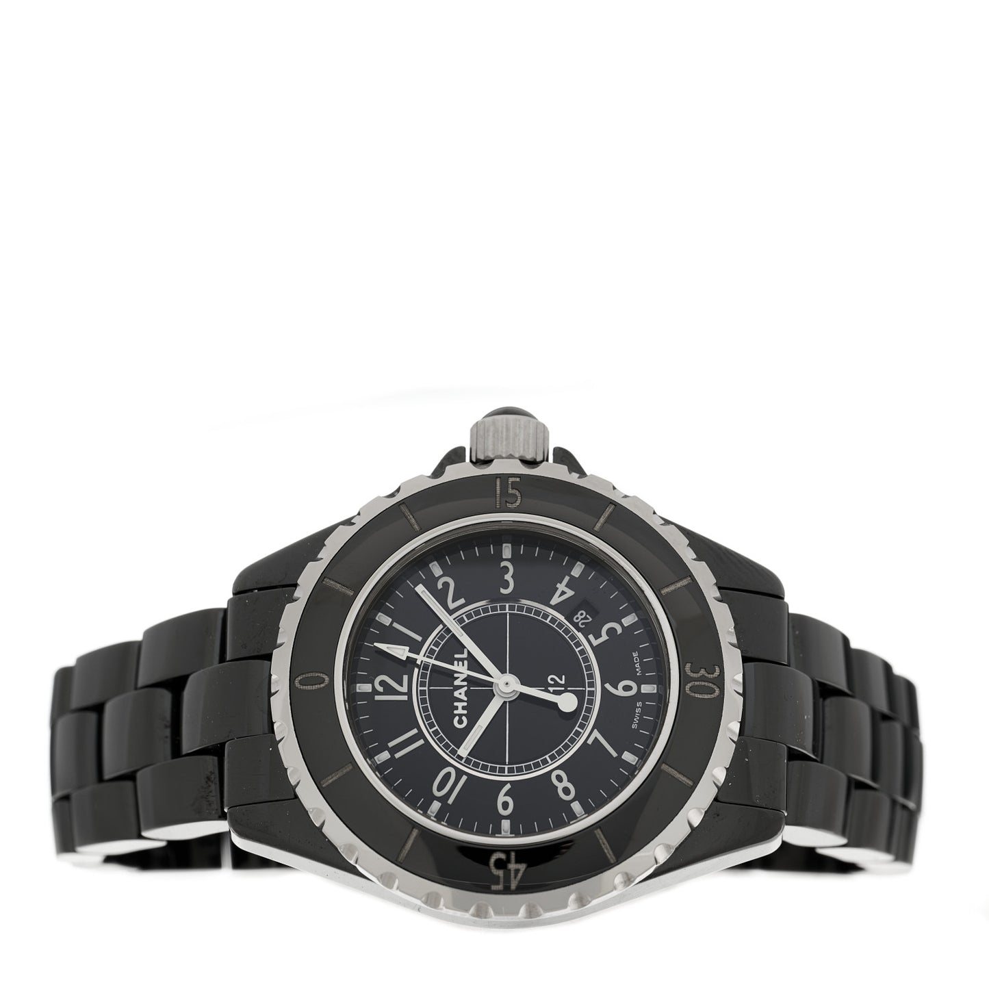 Stainless Steel Ceramic 33mm J12 Quartz Watch Black