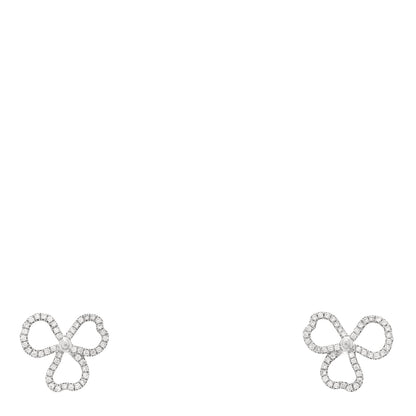Tiffany Platinum Diamond Paper Flowers Open Flower Earrings 1 of 4