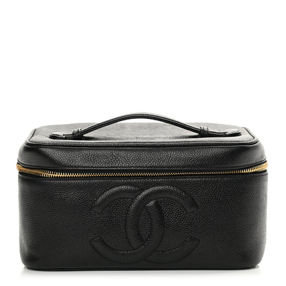 Chanel Caviar CC Vanity Cosmetic Case Black 1 of 8
