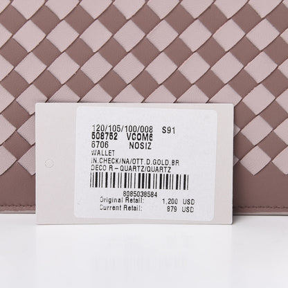 Bottega Veneta Nappa Intrecciato Checker Chain Wallet Deco Rose Quartz 9 of 10