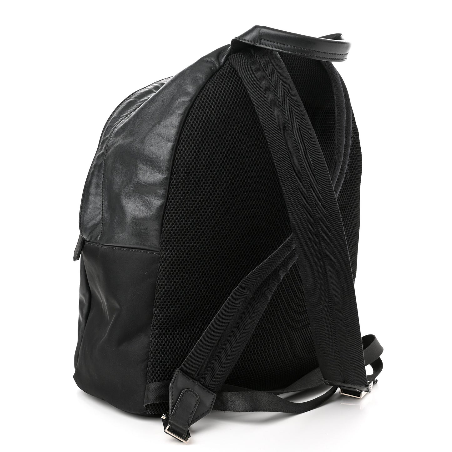 Nylon Vitello Liberty Vitello Dolce Monster Eyes Rounded Backpack Black Sunflower