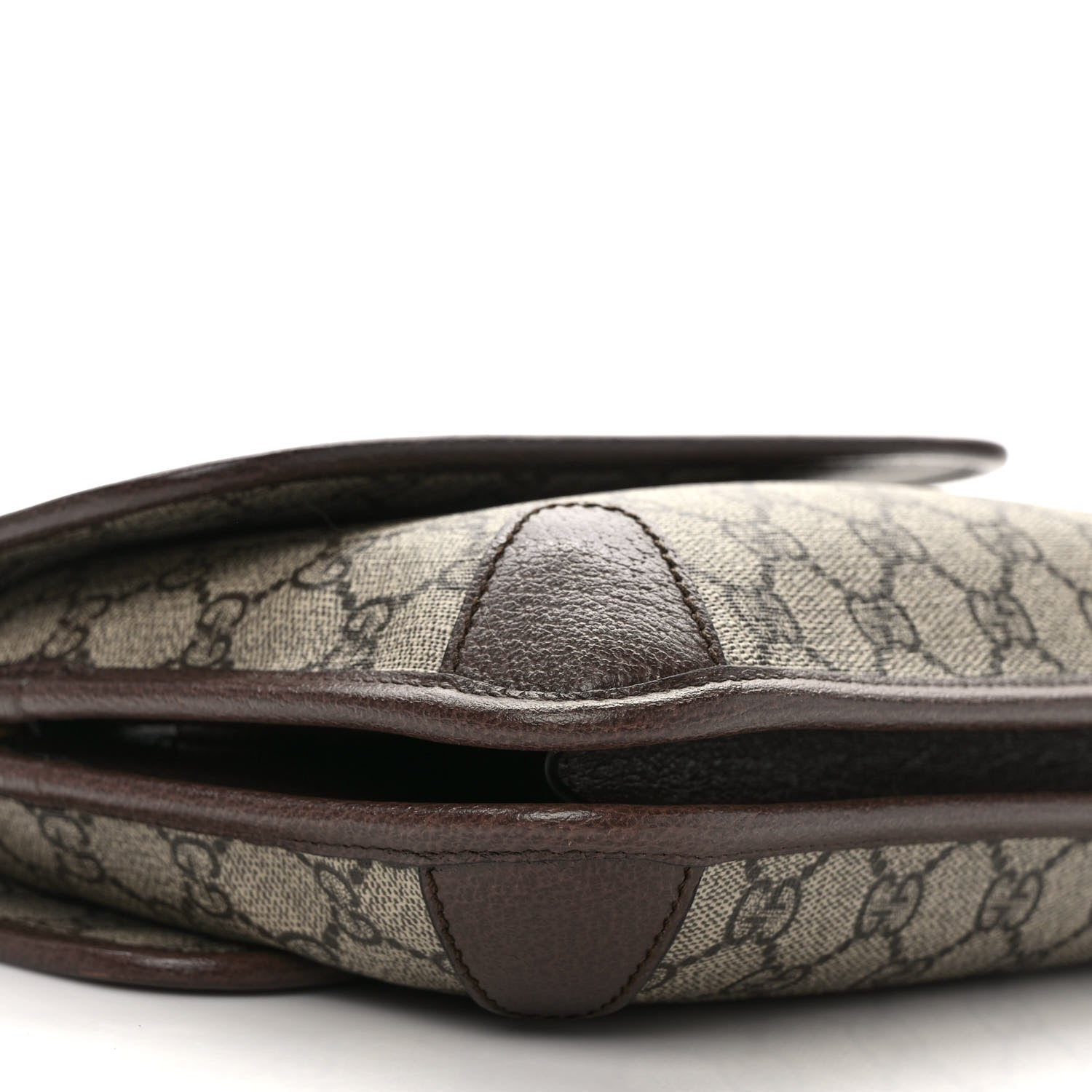 Gucci GG Supreme Monogram Web Small Neo Vintage Double Flap Messenger Bag Beige New Acero 6 of 8