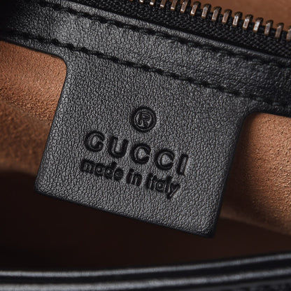 Gucci Calfskin Matelasse Small GG Marmont Top Handle Shoulder Bag Black 6 of 8
