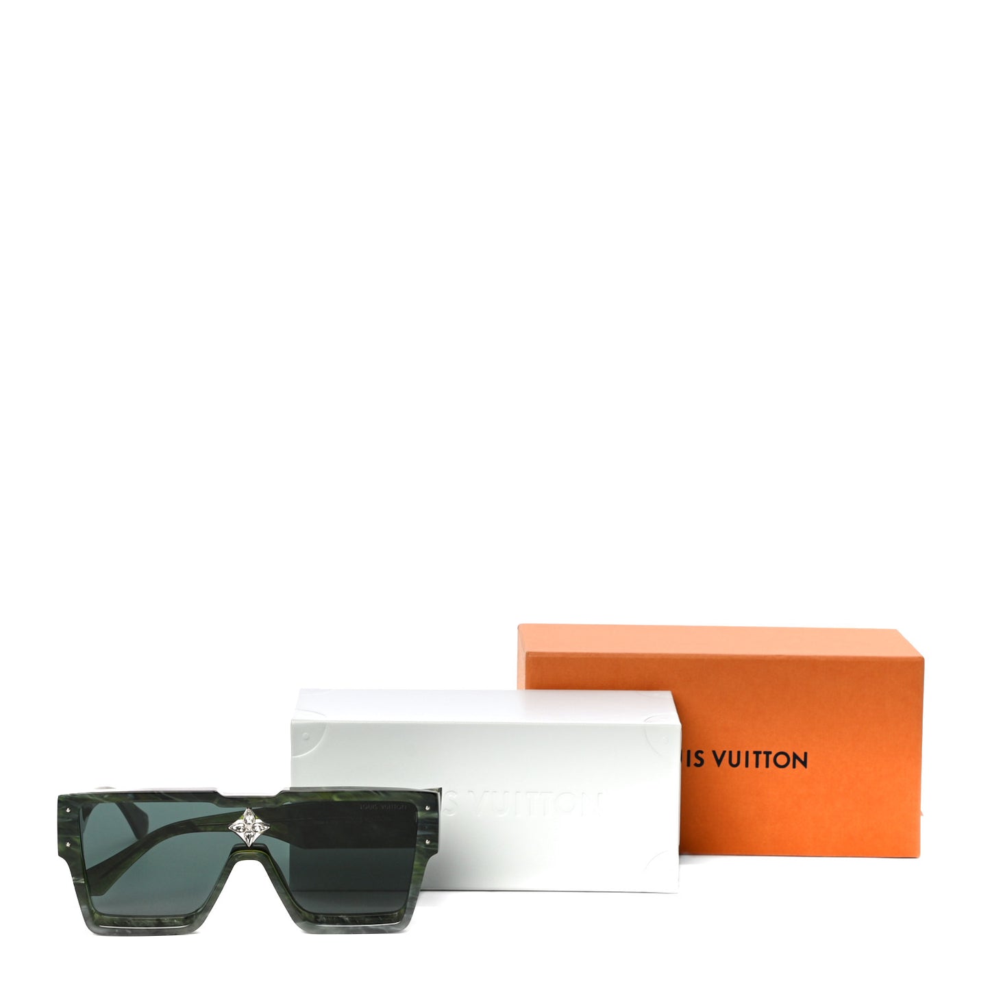 Acetate Marble Effect Swarovski Cyclone Sunglasses Z1552W Green